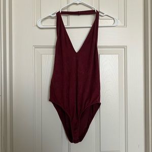red bodysuit
